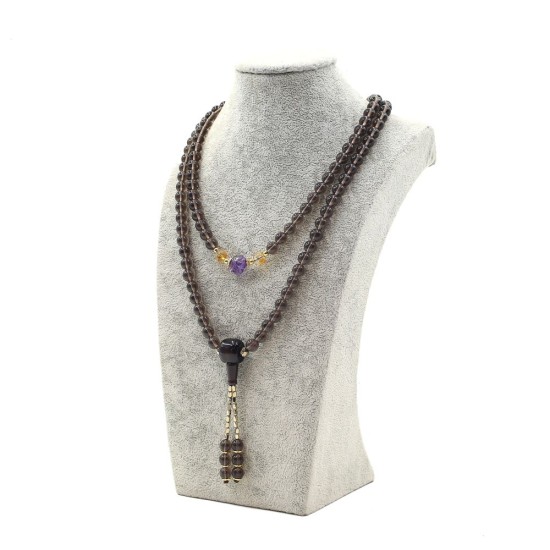 Утаат болор (Smoky Quartz) чулуун эрхи 12мм