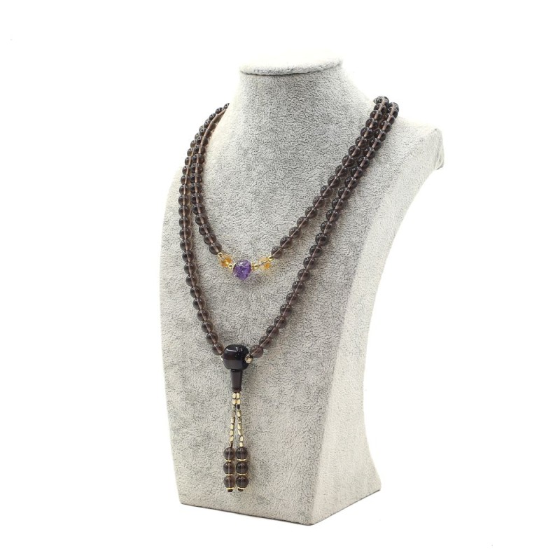 Утаат болор (Smoky Quartz) чулуун эрхи 12мм