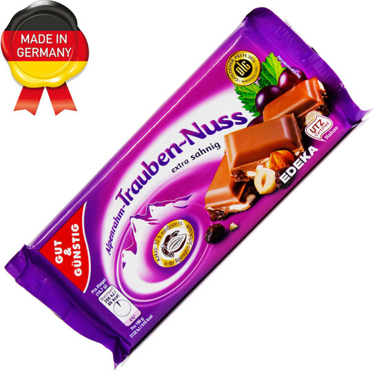 Alpenrahm-Trauben-Nuss Шоколад 
