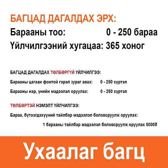 УХААЛАГ ГИШҮҮНЧЛЭЛИЙН БАГЦ